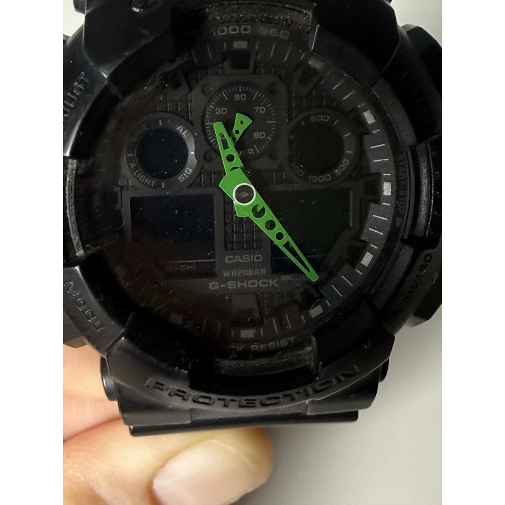 Casio G-Shock Watch 5081 GA100-C Black Green - Not Working - Untested